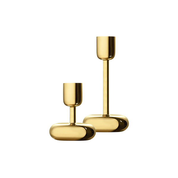 Nappula Candle Holder Set Of 2 Brass