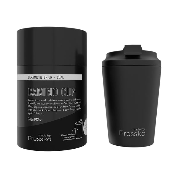 Ceramic Camino Re-Usable Cup 12oz Coal
