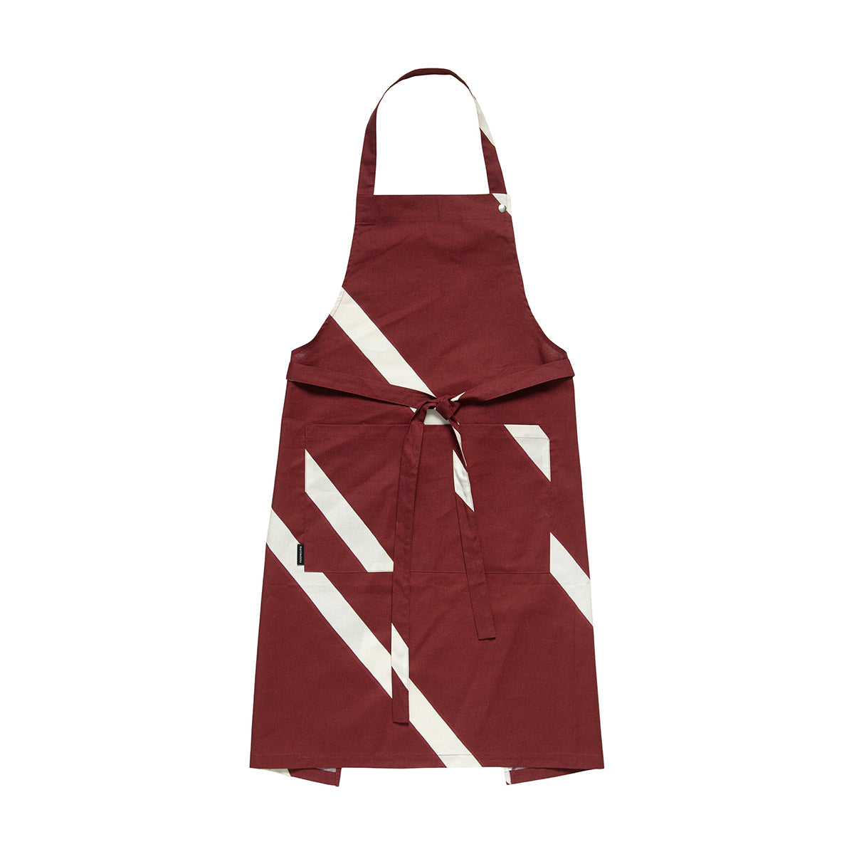 Basso Apron Burgundy/Cream