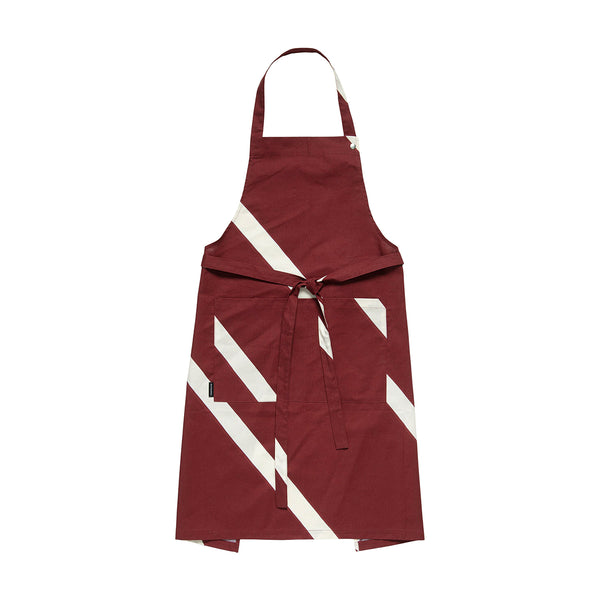Basso Apron Burgundy/Cream