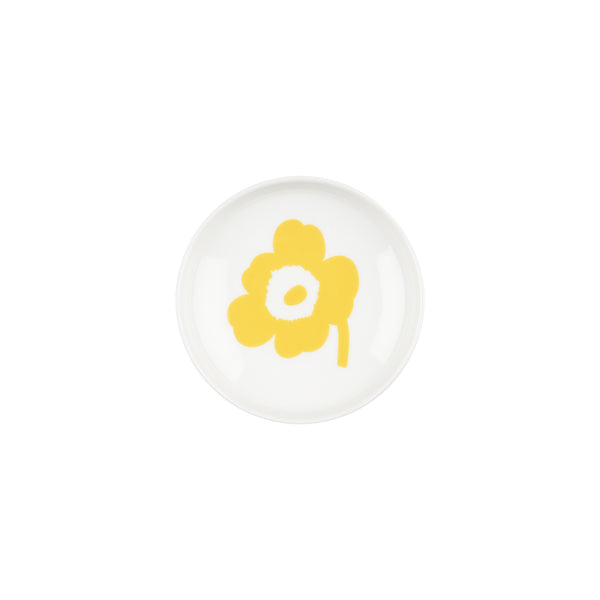 Oiva Unikko Round Plate 8.5cm Yellow