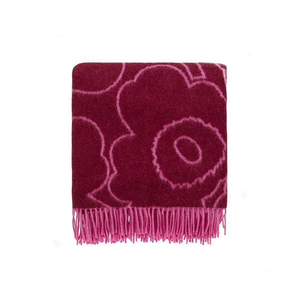 Unikko Piirtounikko Throw Burgundy/Fushia