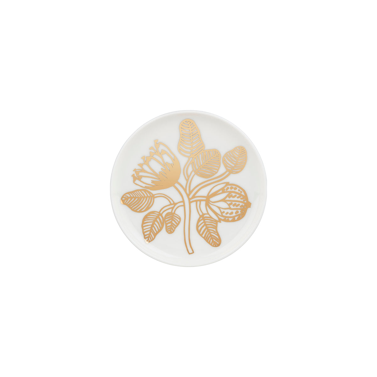 Oiva Tiara Plate Gold/White 13.5cm