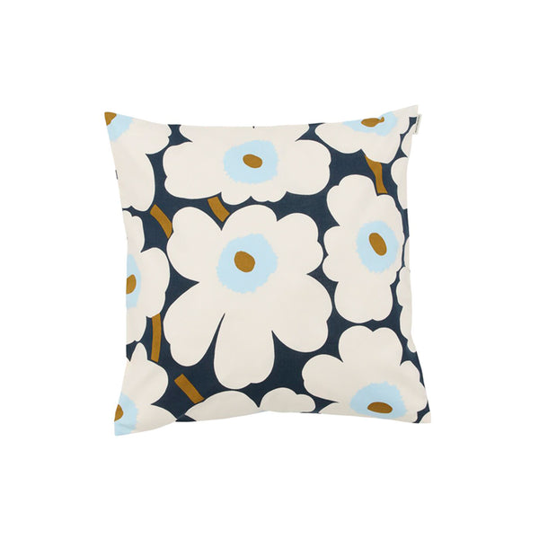 Pieni Unikko Cushion Cover Blue +Tan + Navy