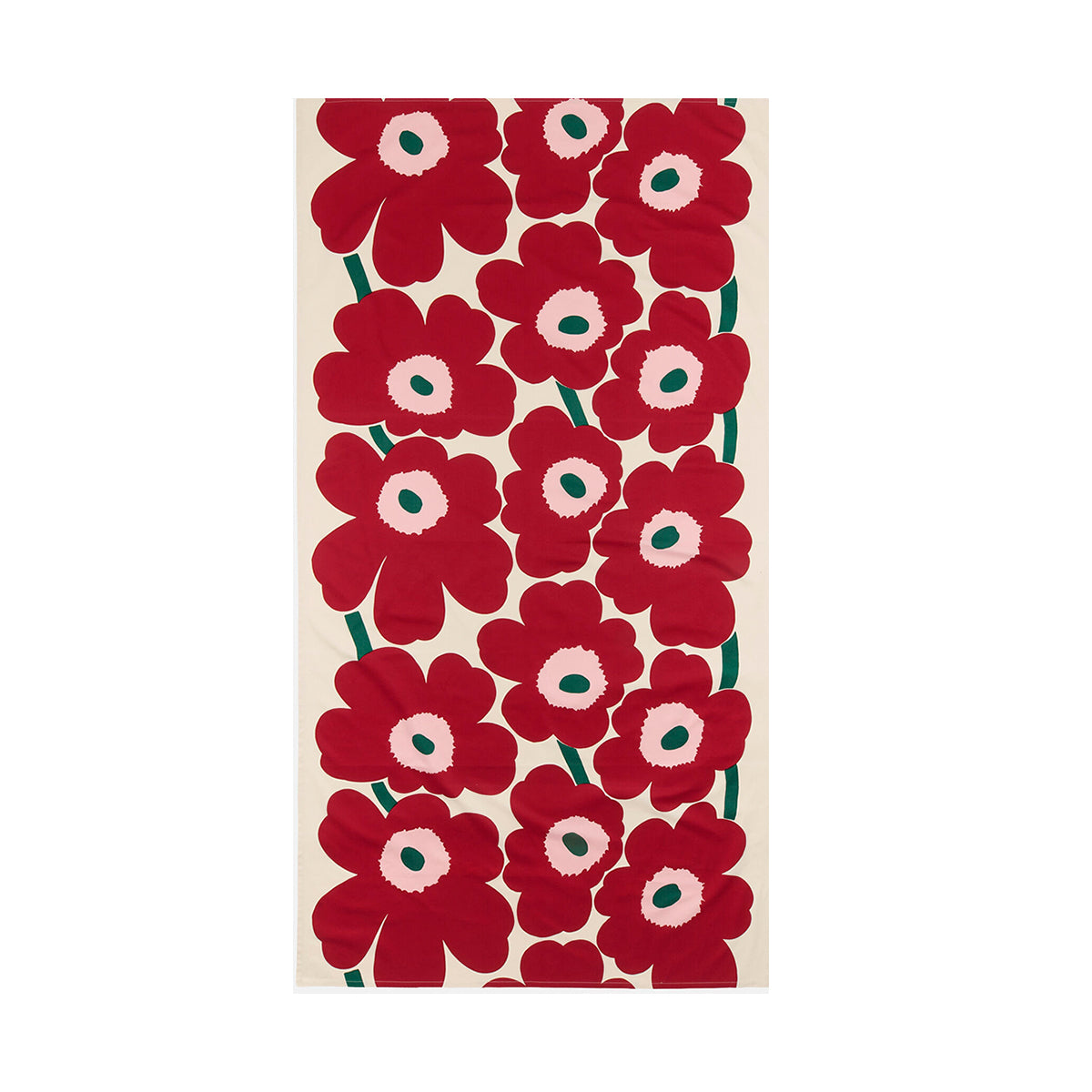 Unikko Table Cloth Red/Green/Pink 135cm x 250cm
