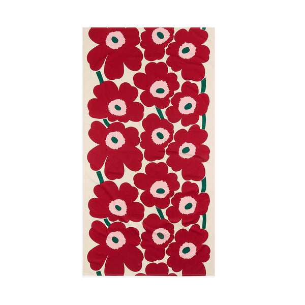 Unikko Table Cloth Red/Green/Pink 135cm x 250cm