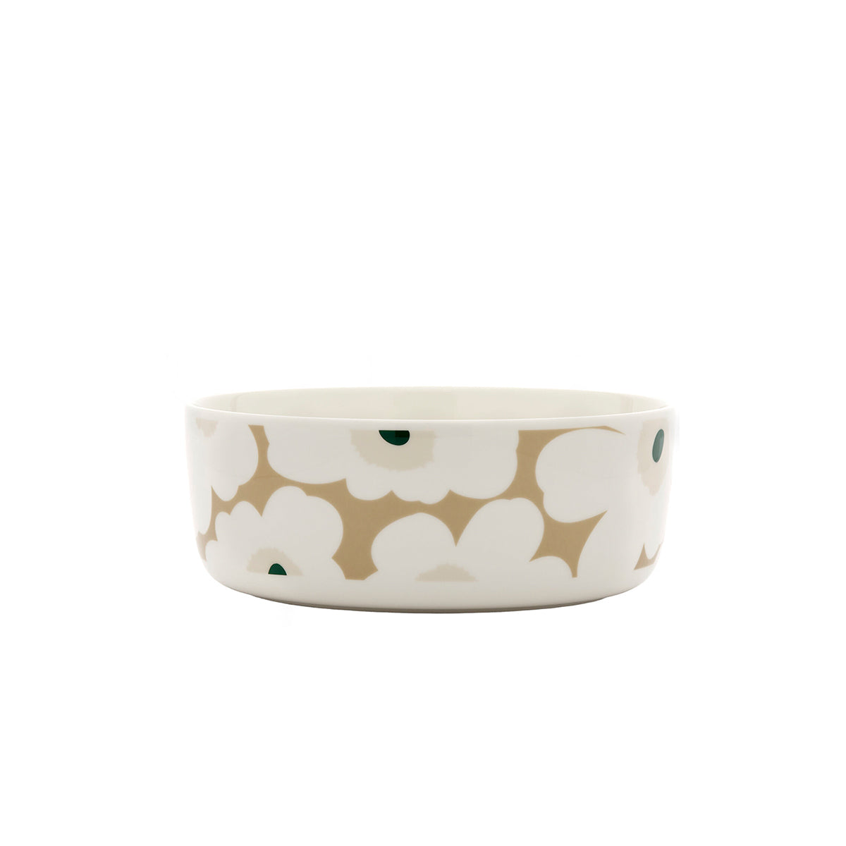 Unikko Serving Bowl 1.5 L Green/White/Tan