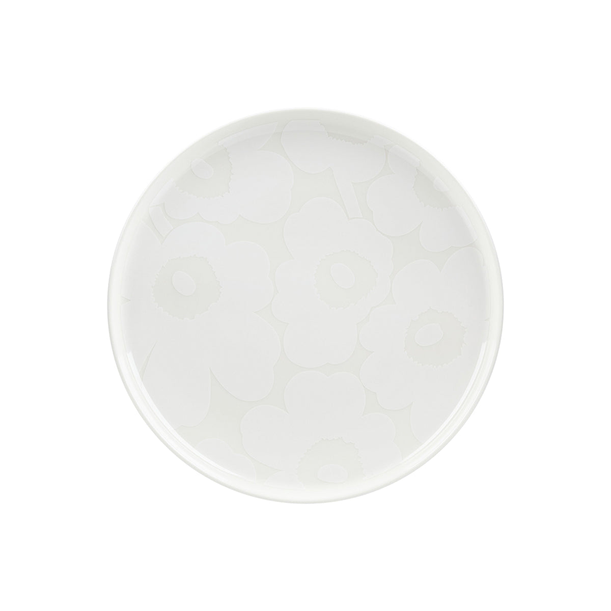 Unikko Plate White on White 25 cm