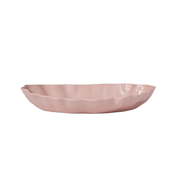 Ruffle Rectangle Platter Medium Icy Pink