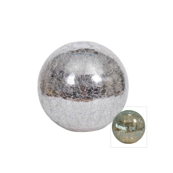 Mercury Glass LED XLarge Dome Silver