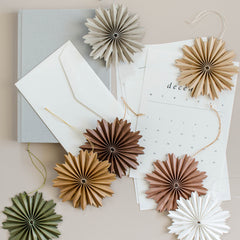 Paper Hanging Star Ornament Off White