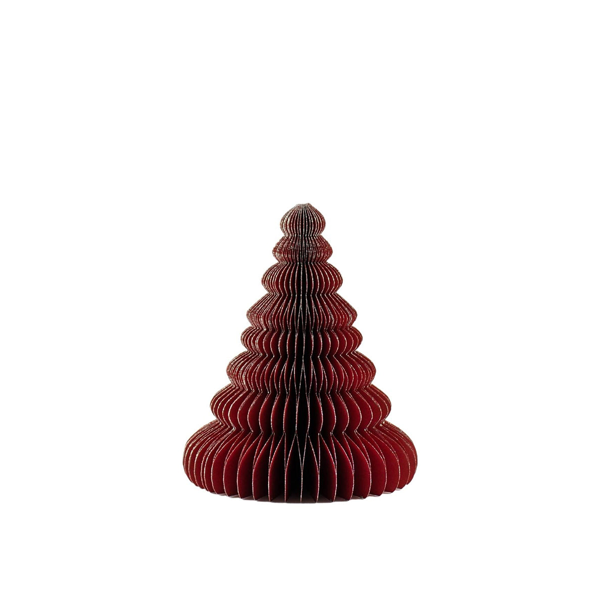 Paper Tree Standing Classic Red / Silver Edge 15cm
