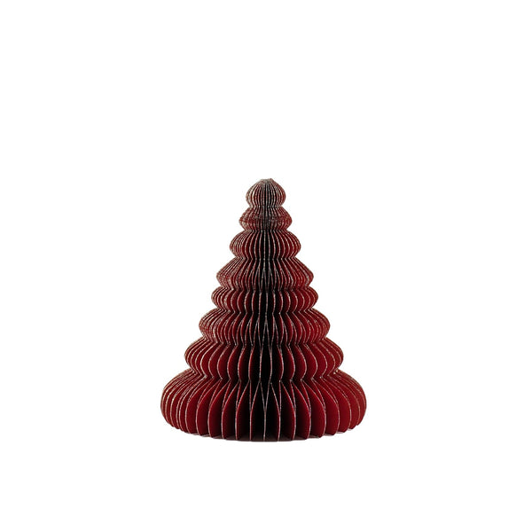 Paper Tree Standing Classic Red / Silver Edge 15cm