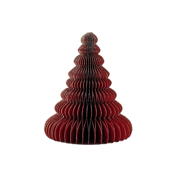 Paper Tree Standing Classic Red / Silver Edge 20cm
