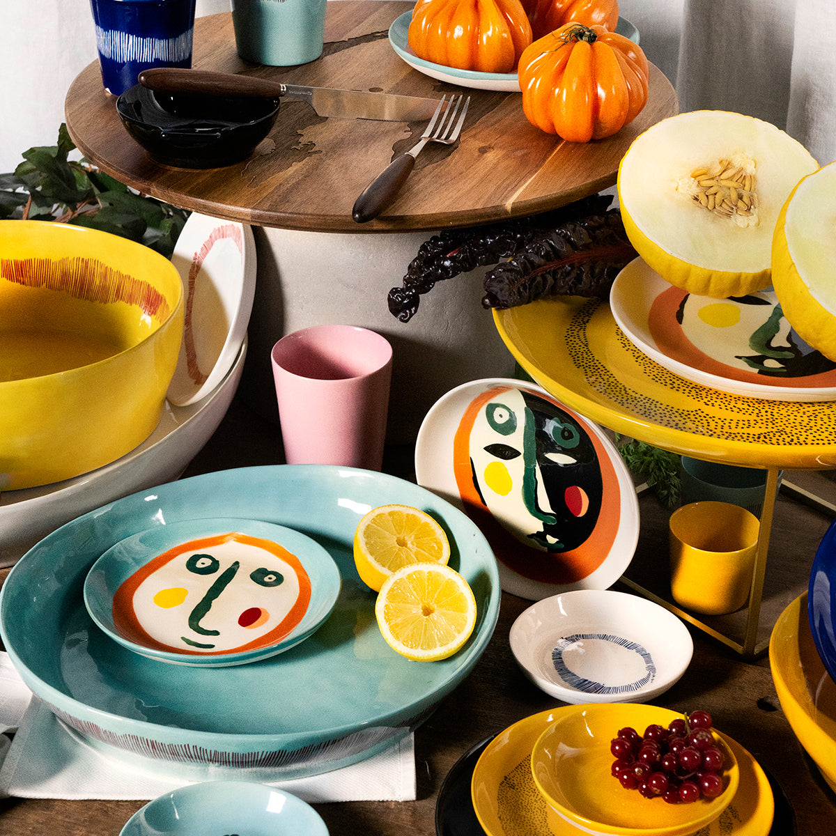 Medium Plate Face No.1 Feast Set/2