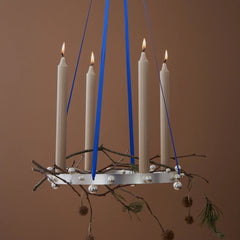 Pearl Advent Silver Candleholder