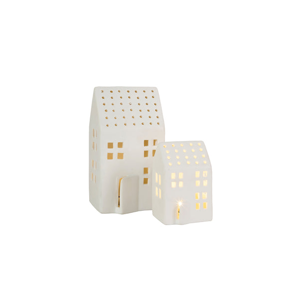 Poem LED Standing Porcelain House White - Small