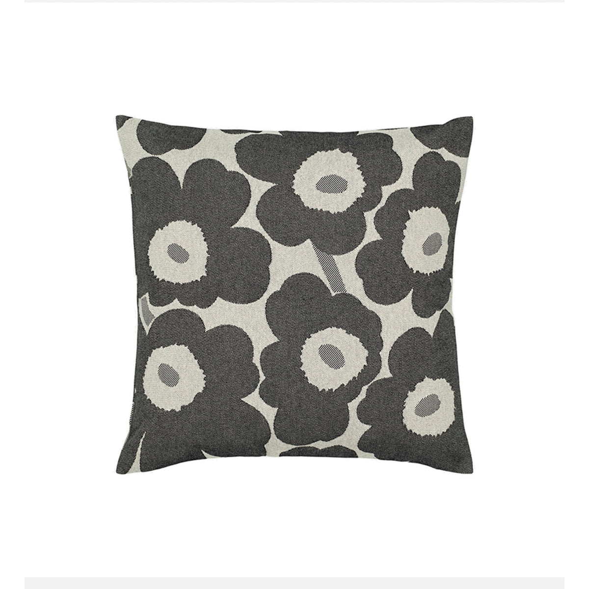 Pieni Unikko Cushion Cover Charcoal and White
