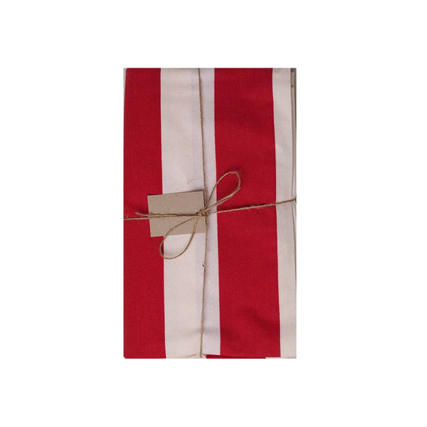 Red and White Stripe Tablecloth
