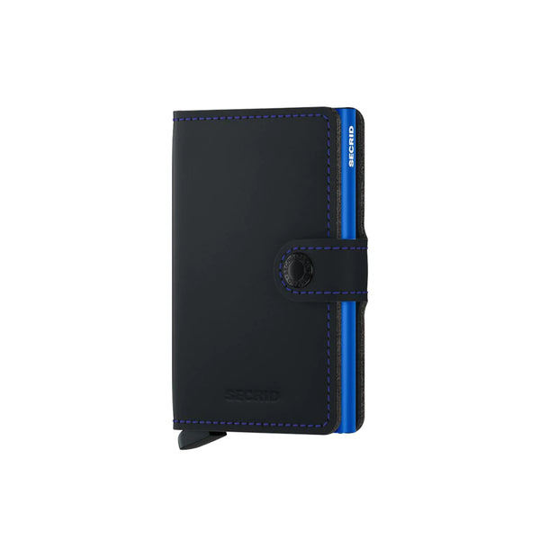 Mini Wallet Matte Black / Blue