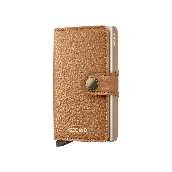 Mini Wallet Pebble Leather Cappucino