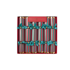 Noel Striped Emerald Crackers Set/6