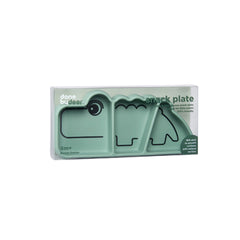 Silicone Stick & Stay Snacky Plate Croco Green