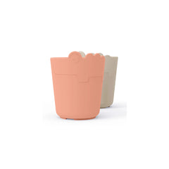 Kiddish Mini Mug Croco Sand/Coral Set of 2