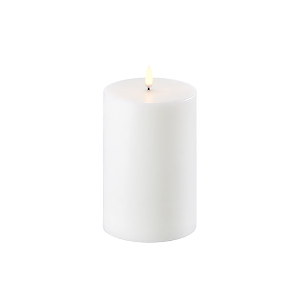 Uyuni Single Wick Pillar Candle Nordic White 10.1cm x 15.2cm