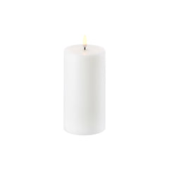 Uyuni Single Wick Pillar Candle Nordic White 7.8cm x 15.2cm