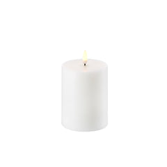 Uyuni Single Wick Pillar Candle Nordic White 7.8cm x 10.1cm