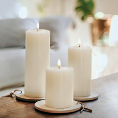 Uyuni Single Wick Pillar Candle Nordic White 7.8cm x 10.1cm