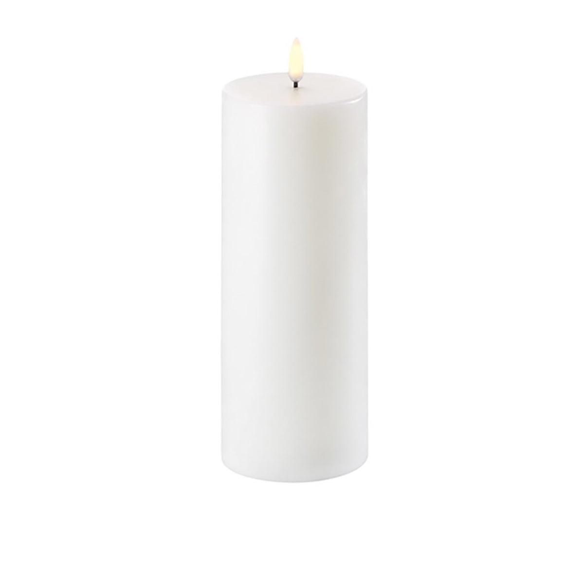 Uyuni Single Wick Pillar Candle Nordic White 7.8cm x 20.3cm