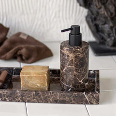 Marble Dispenser Tall Brown