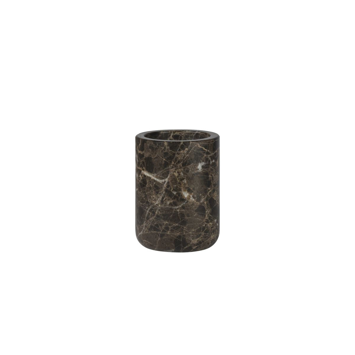 Marble Tooth Brush Holder Brown