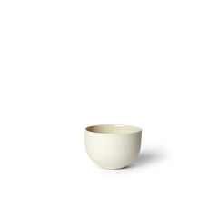 off white ceramic round bowl with matt outer and gloss inner sugar bowl