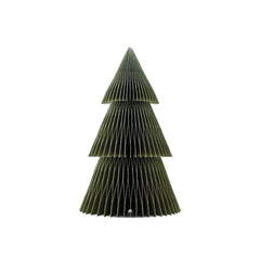 Deluxe Paper Tree Standing Olive Green / Silver Edge 31cm