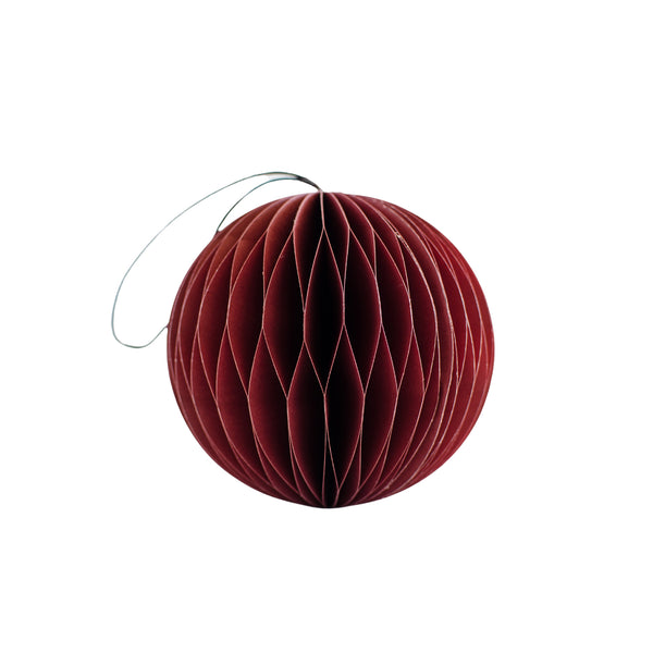 Paper Sphere Ornament Classic Red