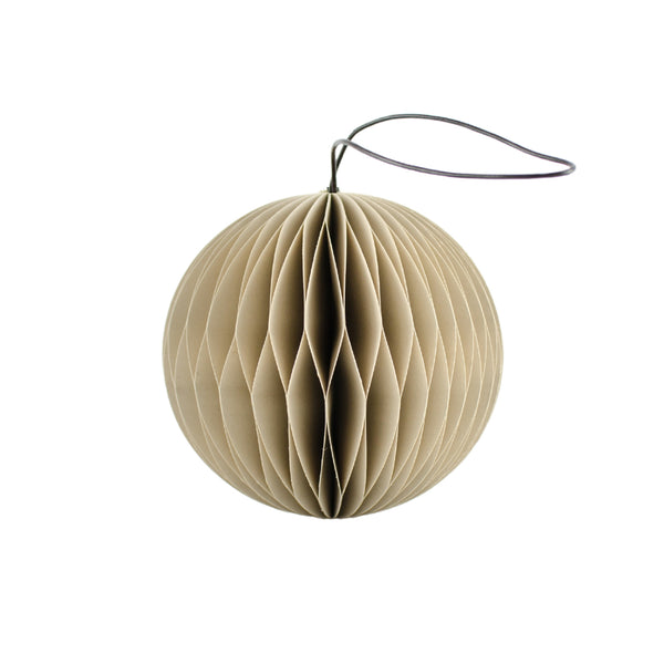 Paper Sphere Ornament Linen