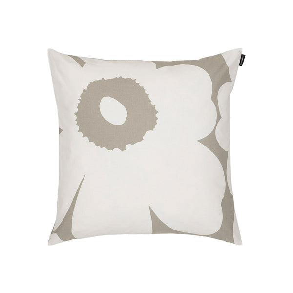 Pieni Unikko Cushion Cover Light Grey and White
