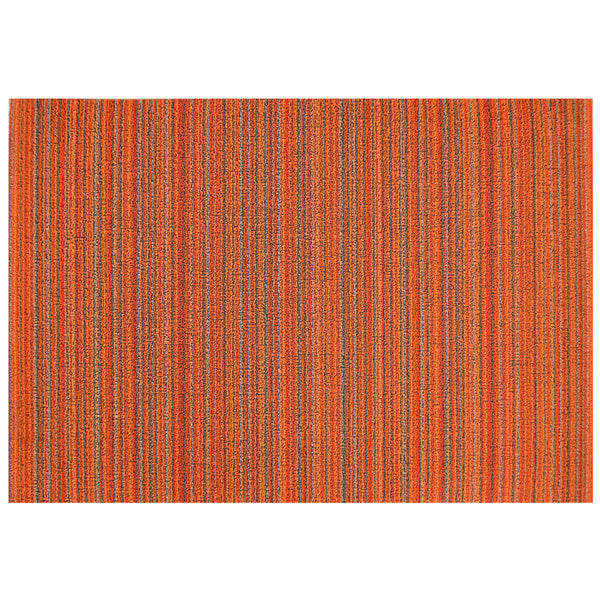 Shag Floor Mat Orange Stripe