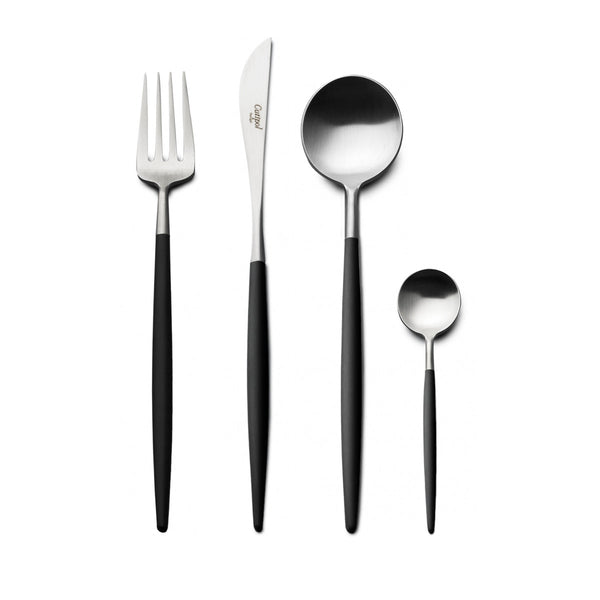 Goa Black & Matte Silver 24pc Cutlery Set