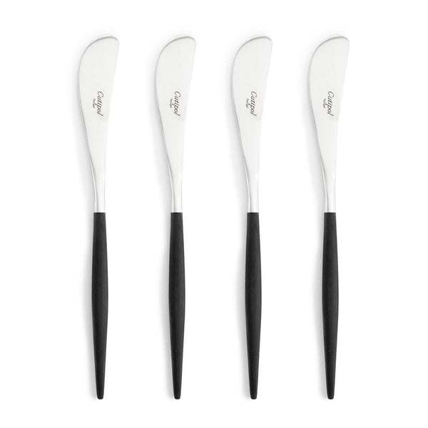 Goa Black & Matte Silver Pate Butter Knife / Set 4