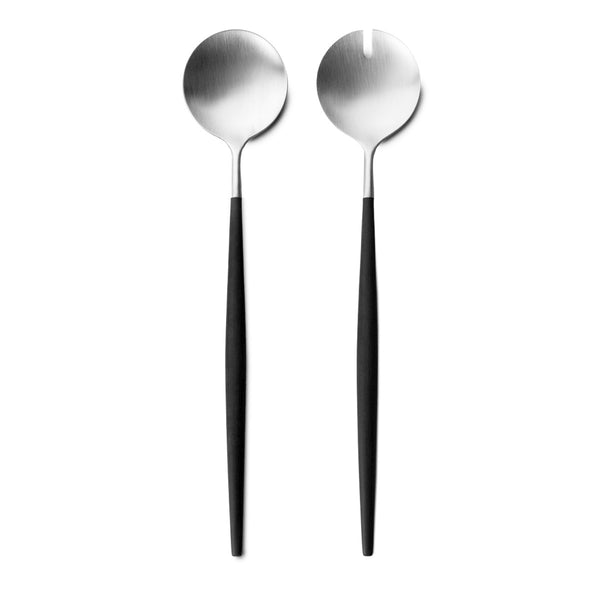 Goa Salad Servers Black / Matte Silver