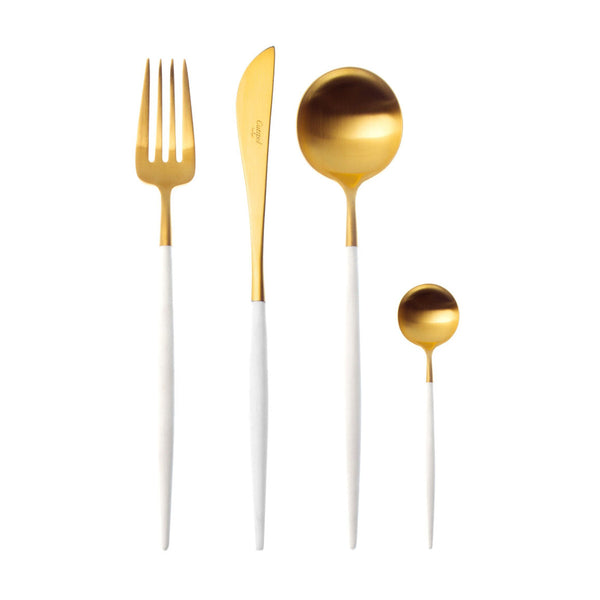 Goa White & Gold 24 pc Cutlery Set