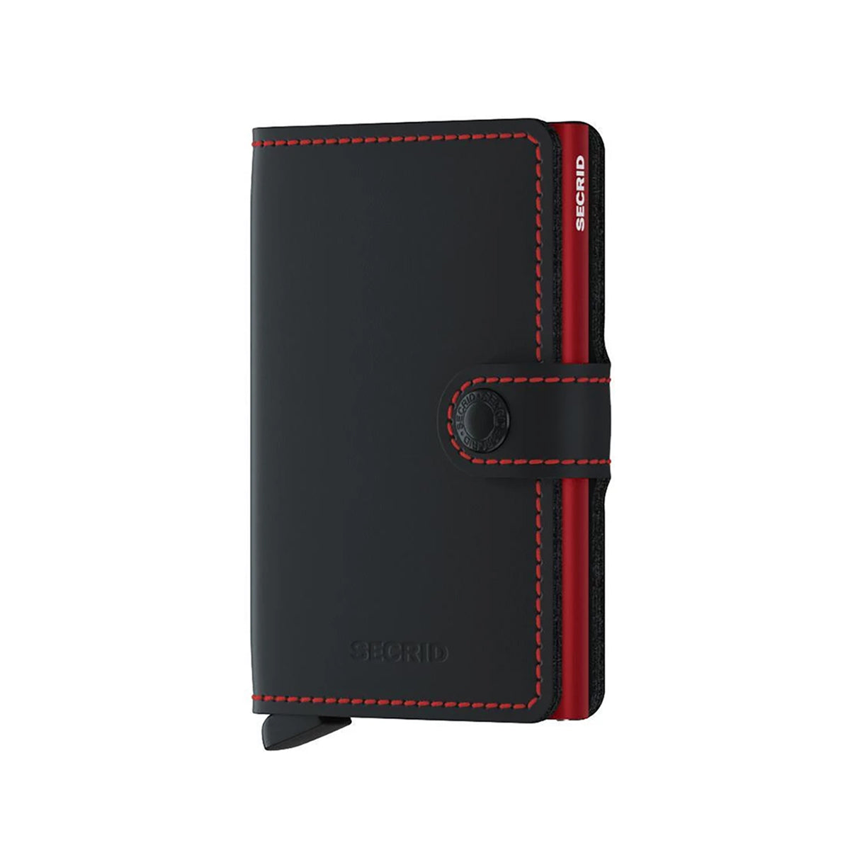 Mini Wallet Matte Black / Red