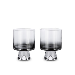 Tank Low Ball Glass Black / Set 2